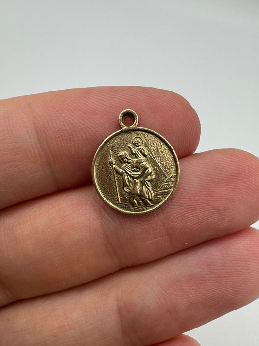 9ct gold St Christopher charm