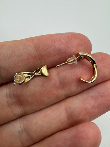 9ct gold diamond earrings