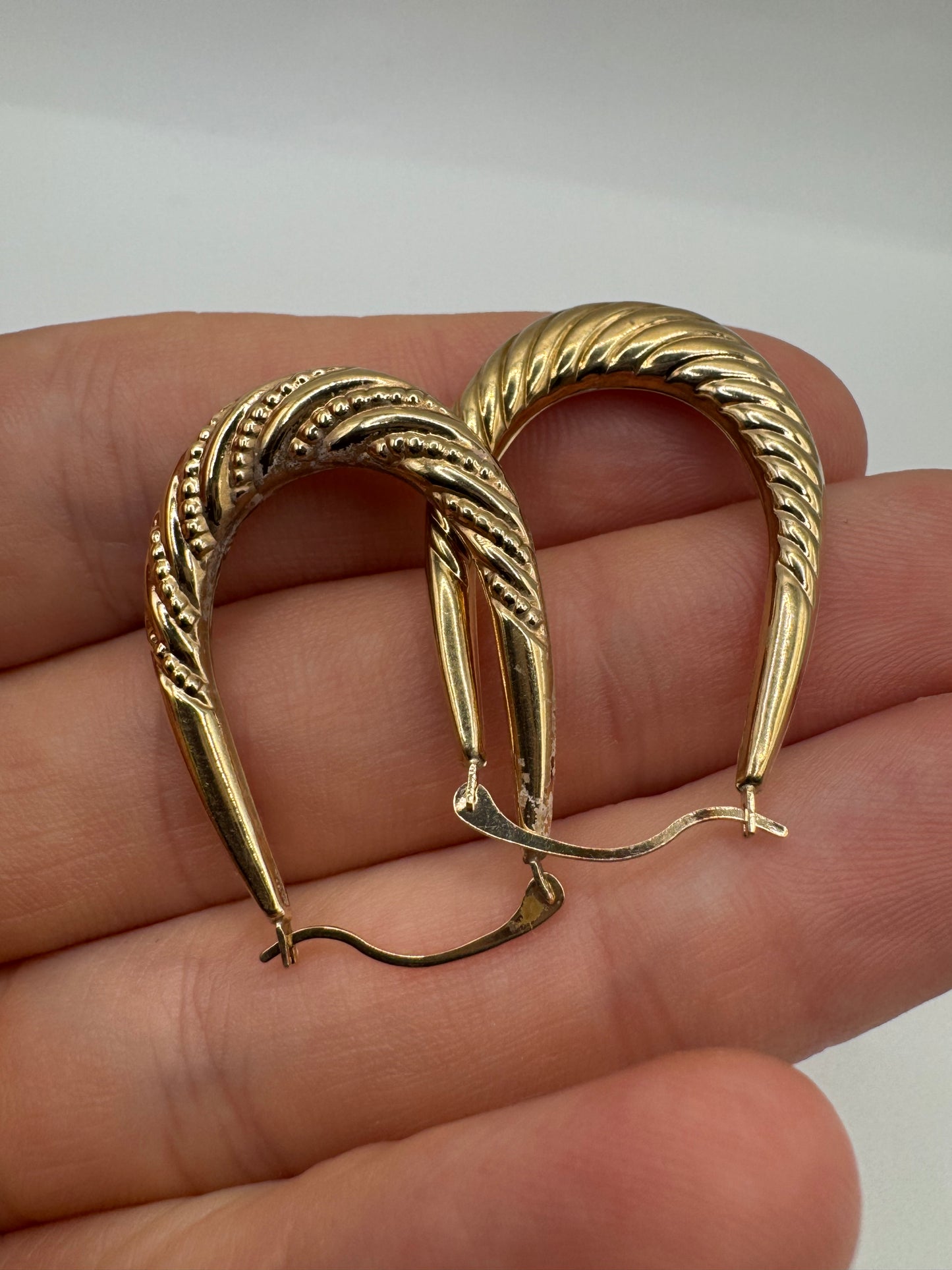 9ct gold creole earrings