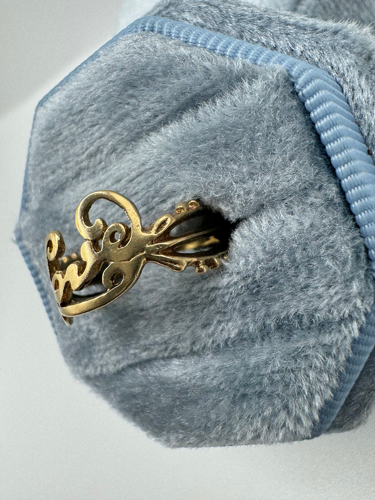 9ct gold “Love” ring