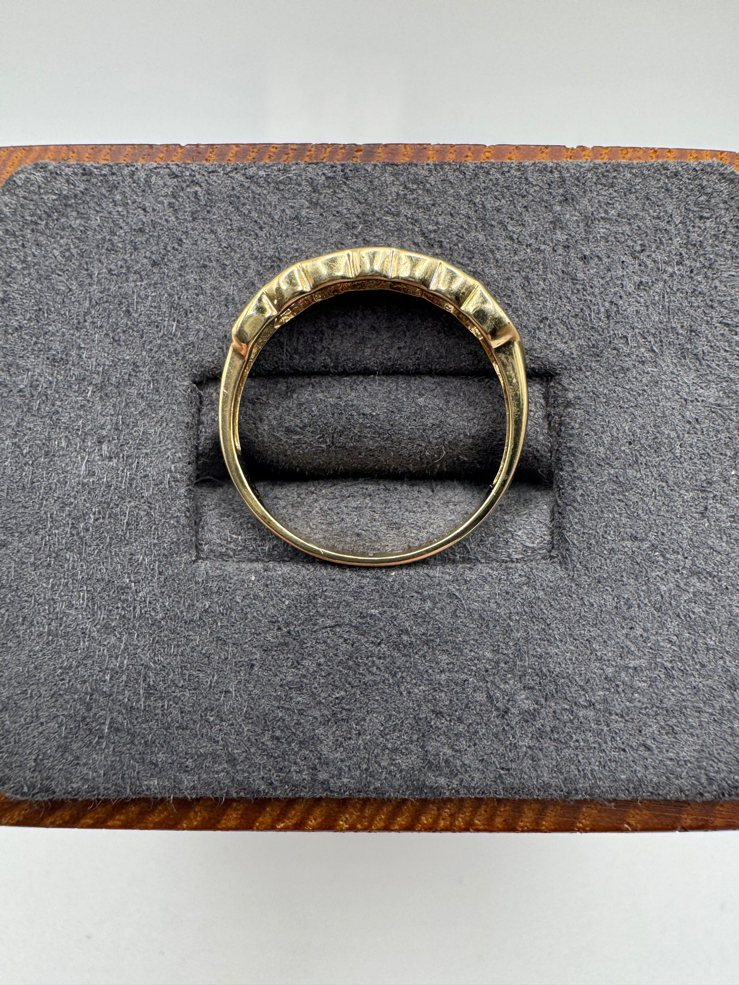 9ct gold ruby and diamond ring