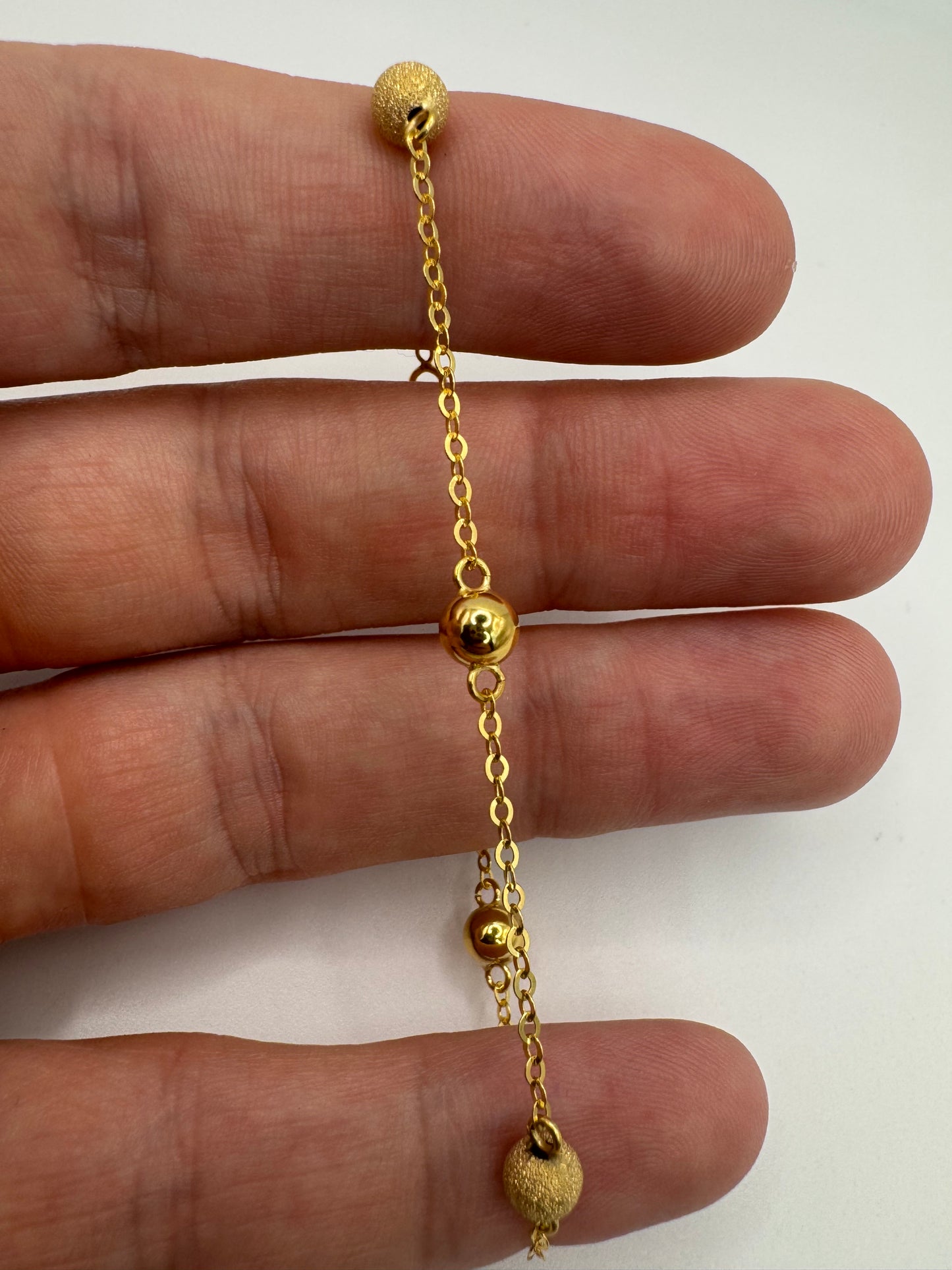 9ct gold ball bracelet