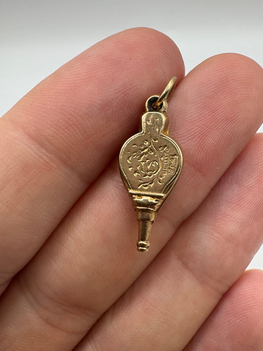 9ct gold fireplace bellow charm