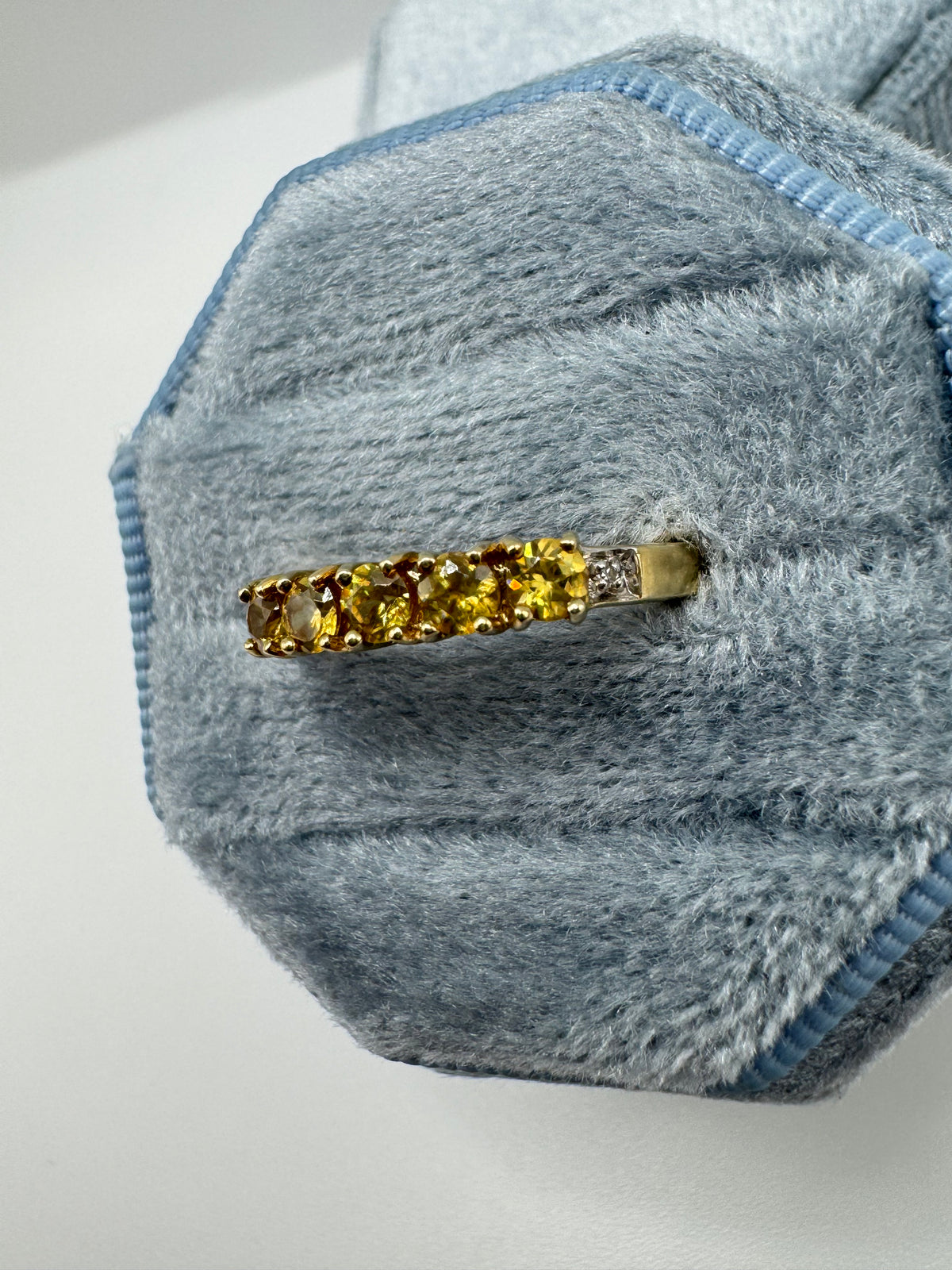 9ct gold quartz and diamond ring