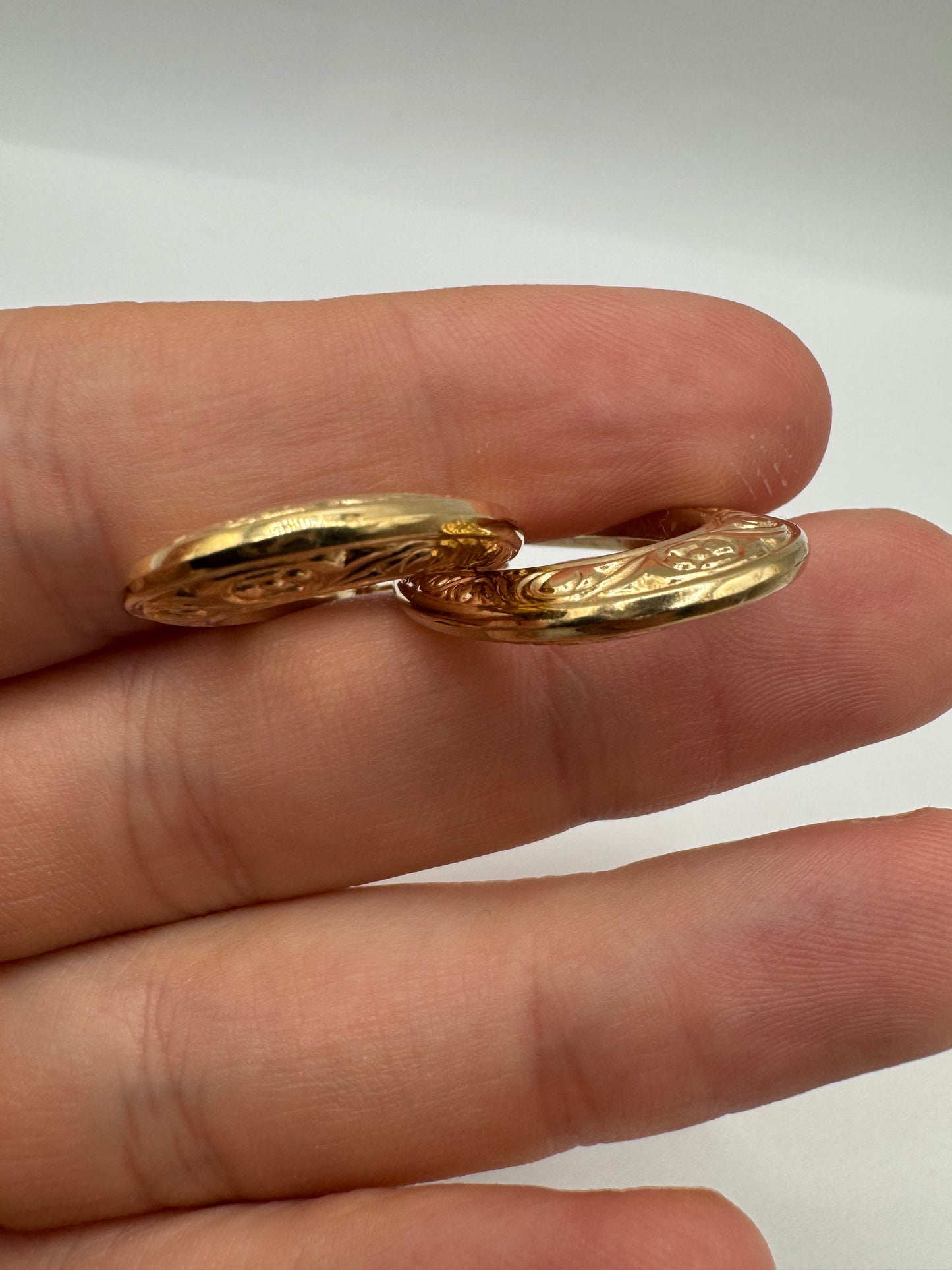 9ct gold creole earrings