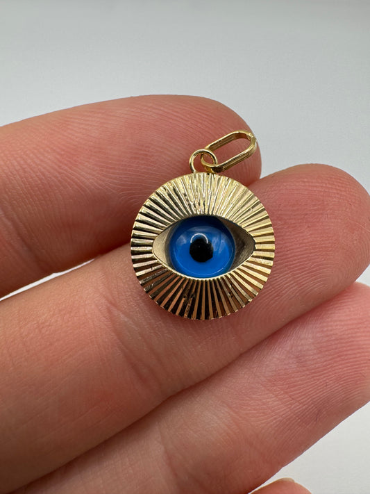 9ct gold evil eye charm