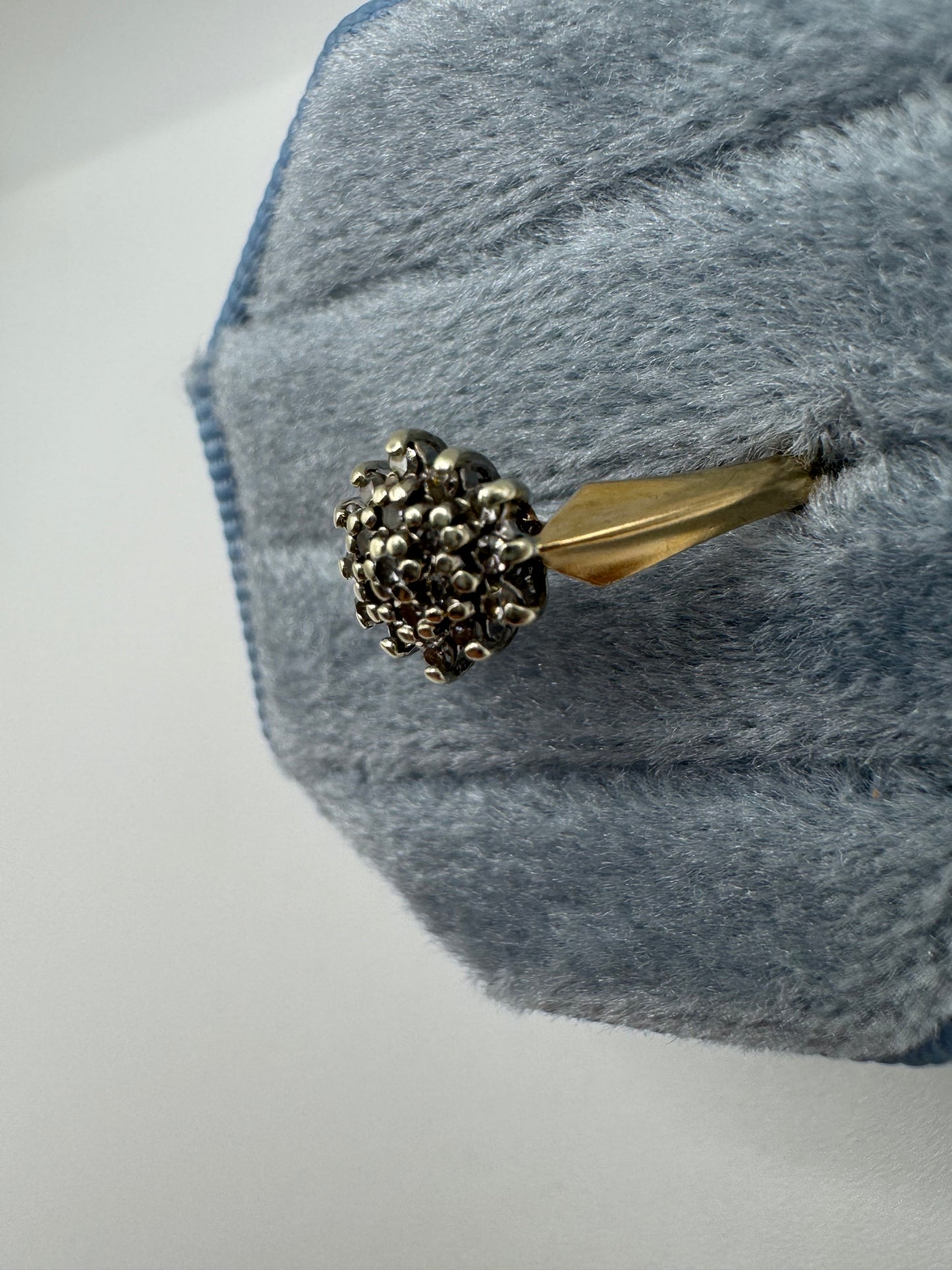 9ct gold diamond cluster ring