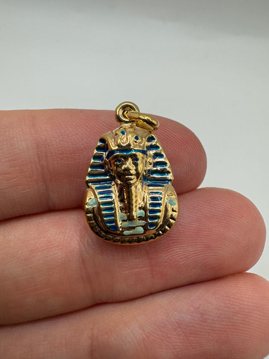 9ct gold enamelled pharaoh pendant (Medium)