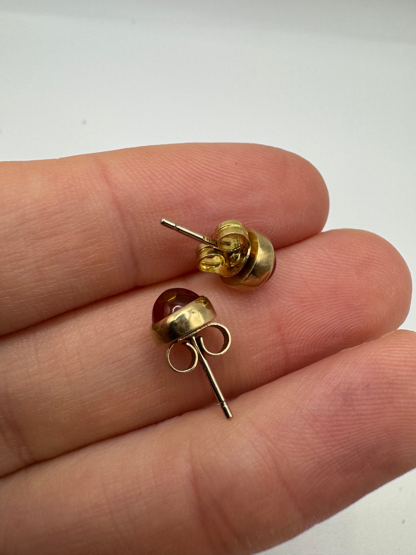 9ct gold amber earrings