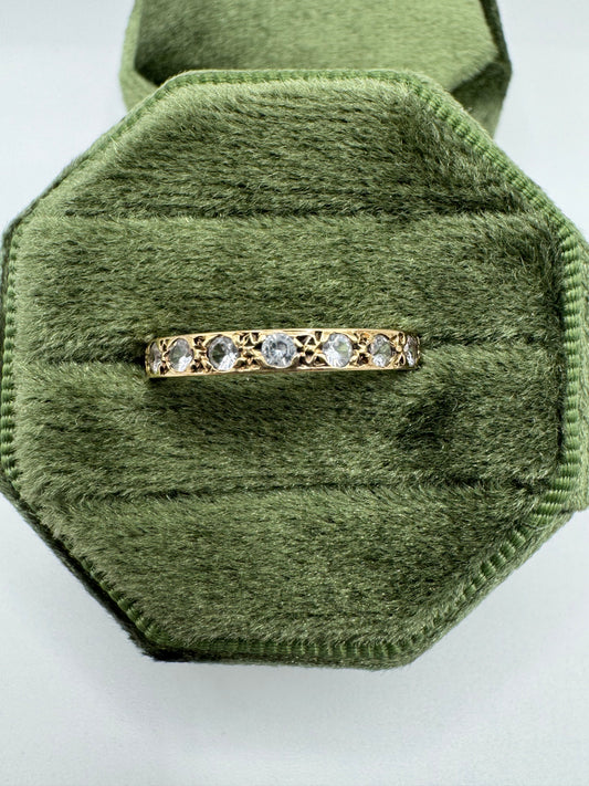 Vintage 9ct gold paste eternity ring