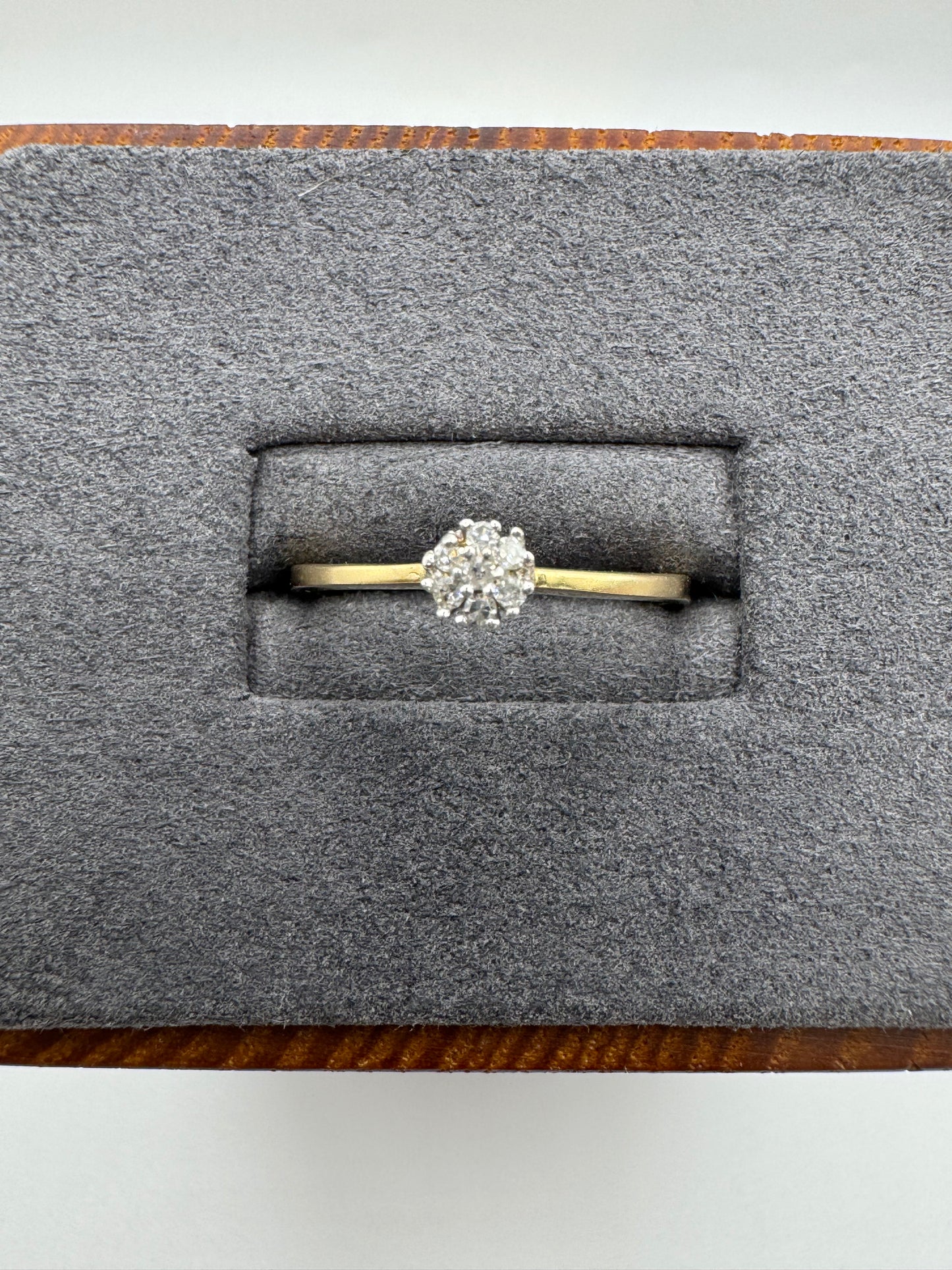14ct gold diamond cluster ring