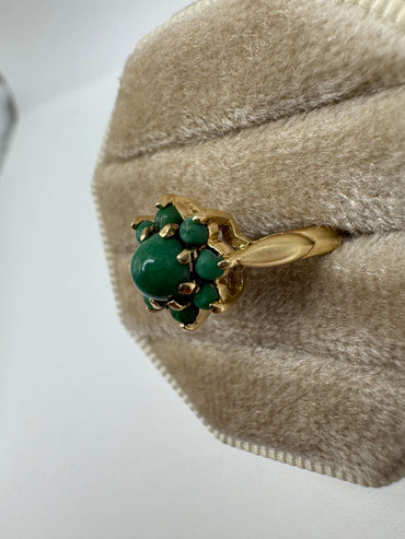 9ct gold turquoise cluster ring