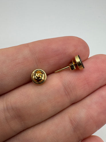 14ct gold Ammolite earrings