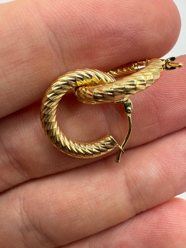 9ct gold Creole earrings