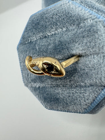 9ct gold sapphire snake ring