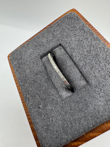 9ct white gold diamond band