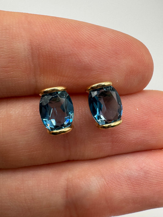 9ct gold topaz earrings