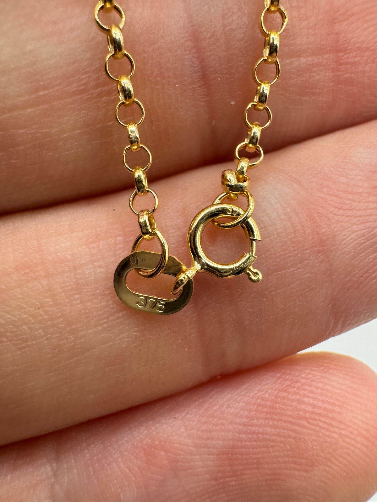 9ct gold belcher chain 37 20”