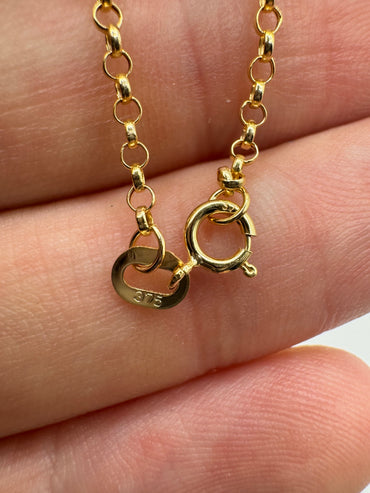 9ct gold belcher chain 37 20”