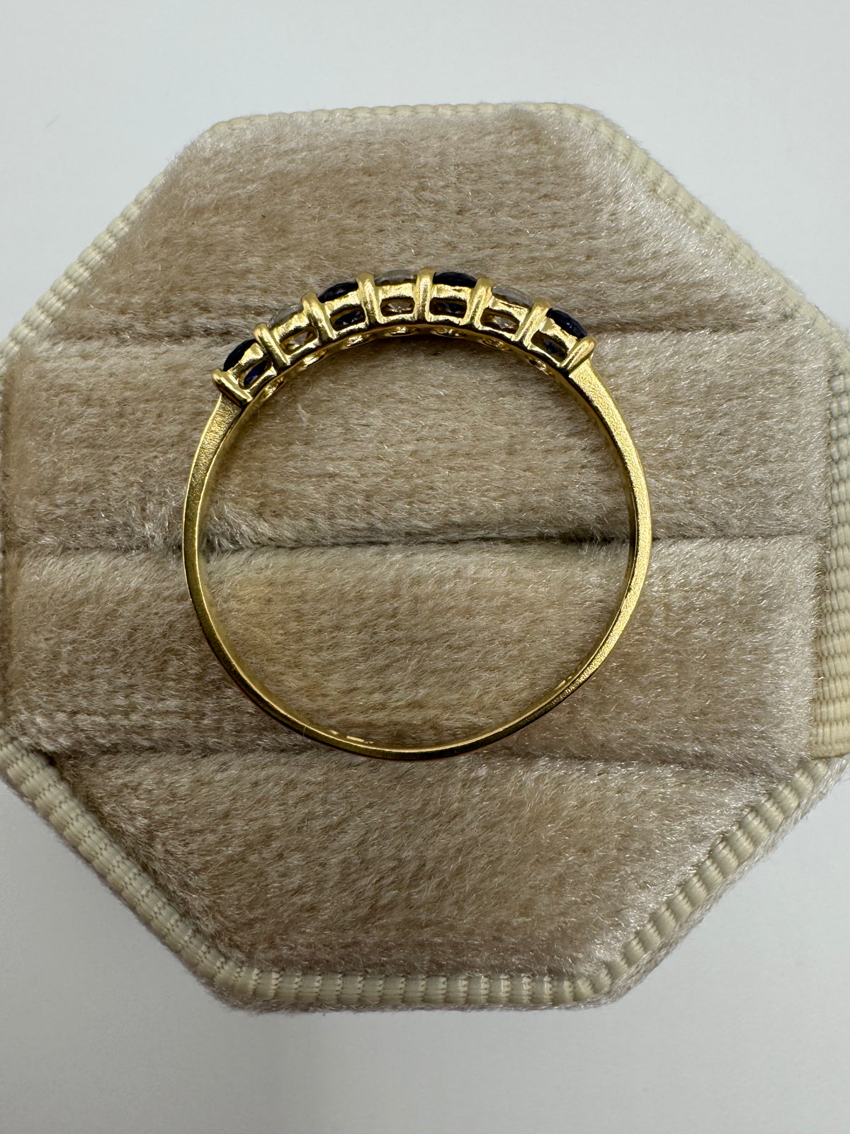 9ct gold kyanite and zircon ring