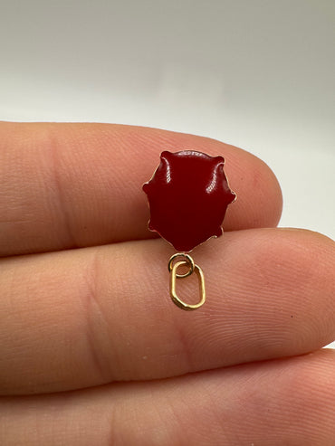 9ct gold enamelled ladybird charm