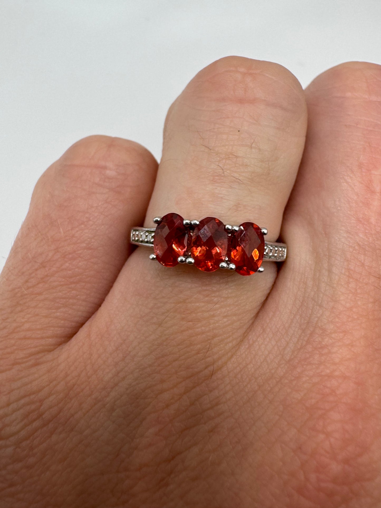 Silver quartz ring