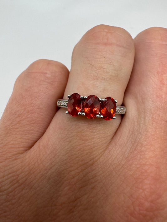 Silver quartz ring