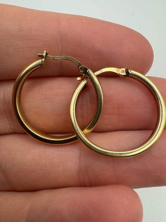 9ct gold hoop earrings