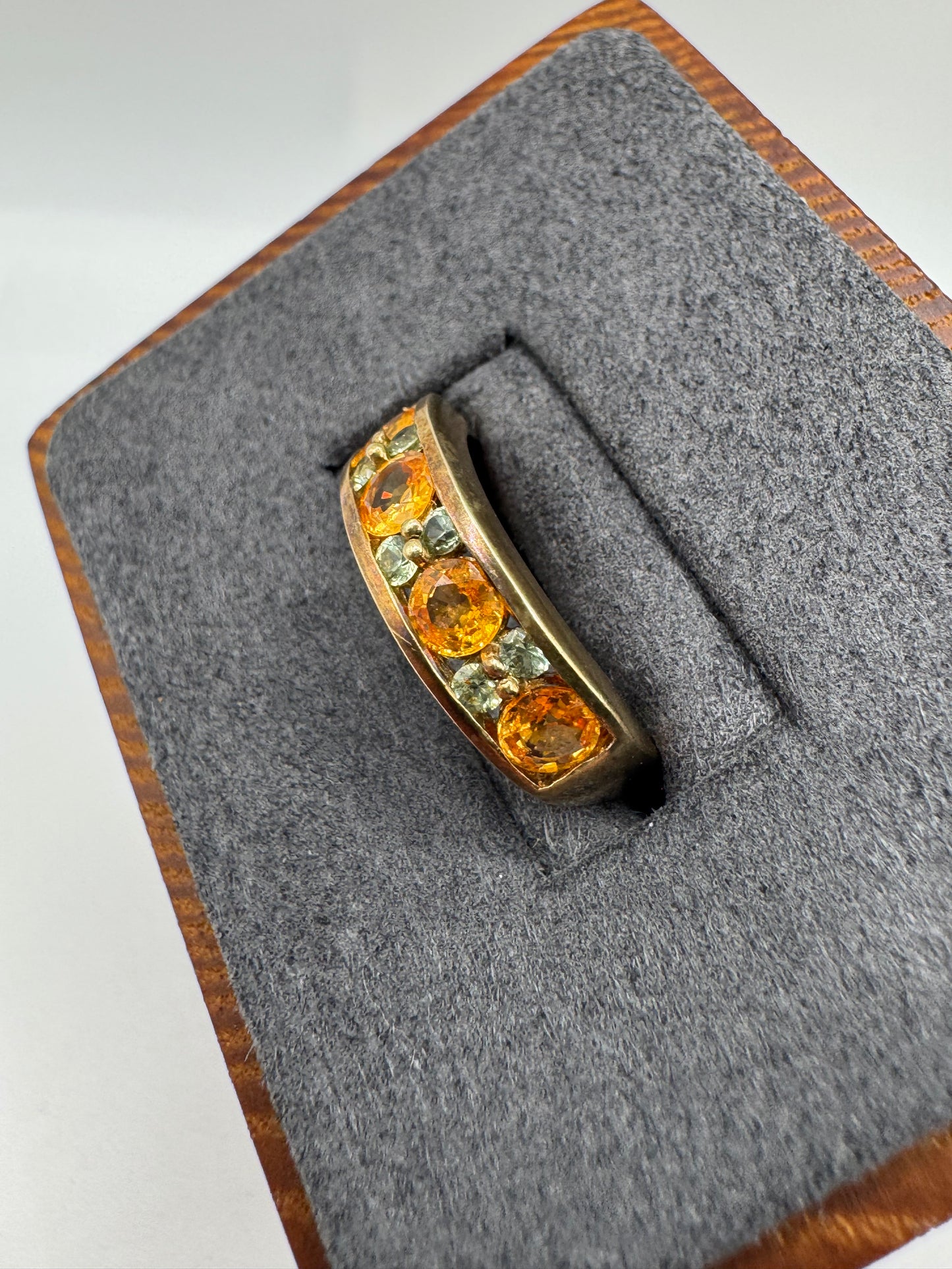 9ct gold fancy sapphire and alexandrite ring