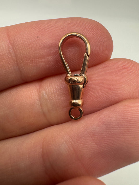 9ct rose gold dog clip