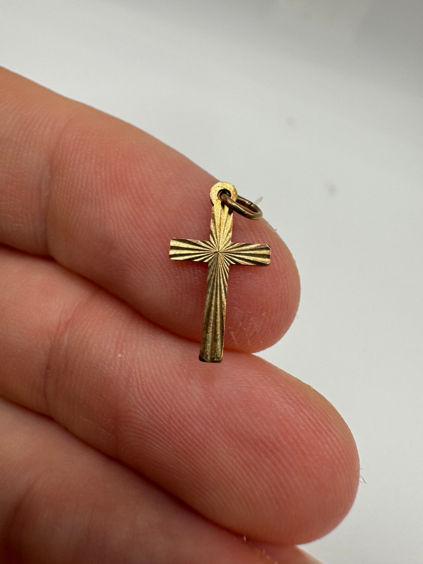 9ct gold cross charm