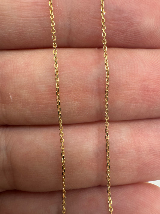 9ct gold cable chain 35