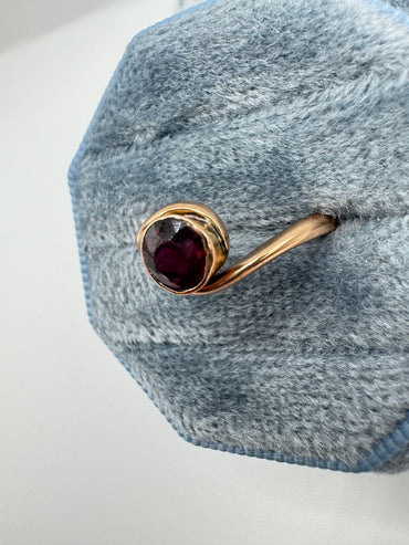 9ct rose gold tourmaline ring