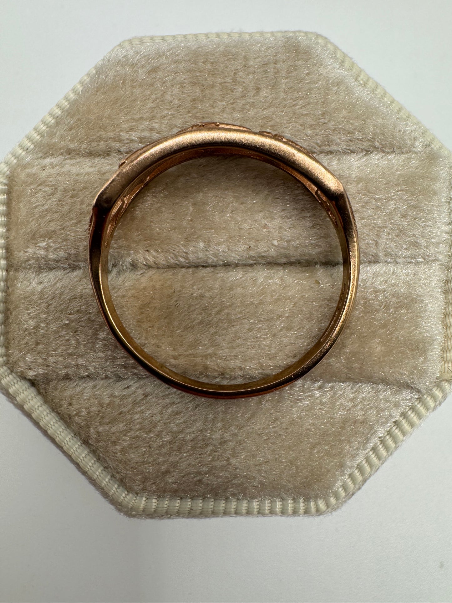9ct rose gold pearl ring