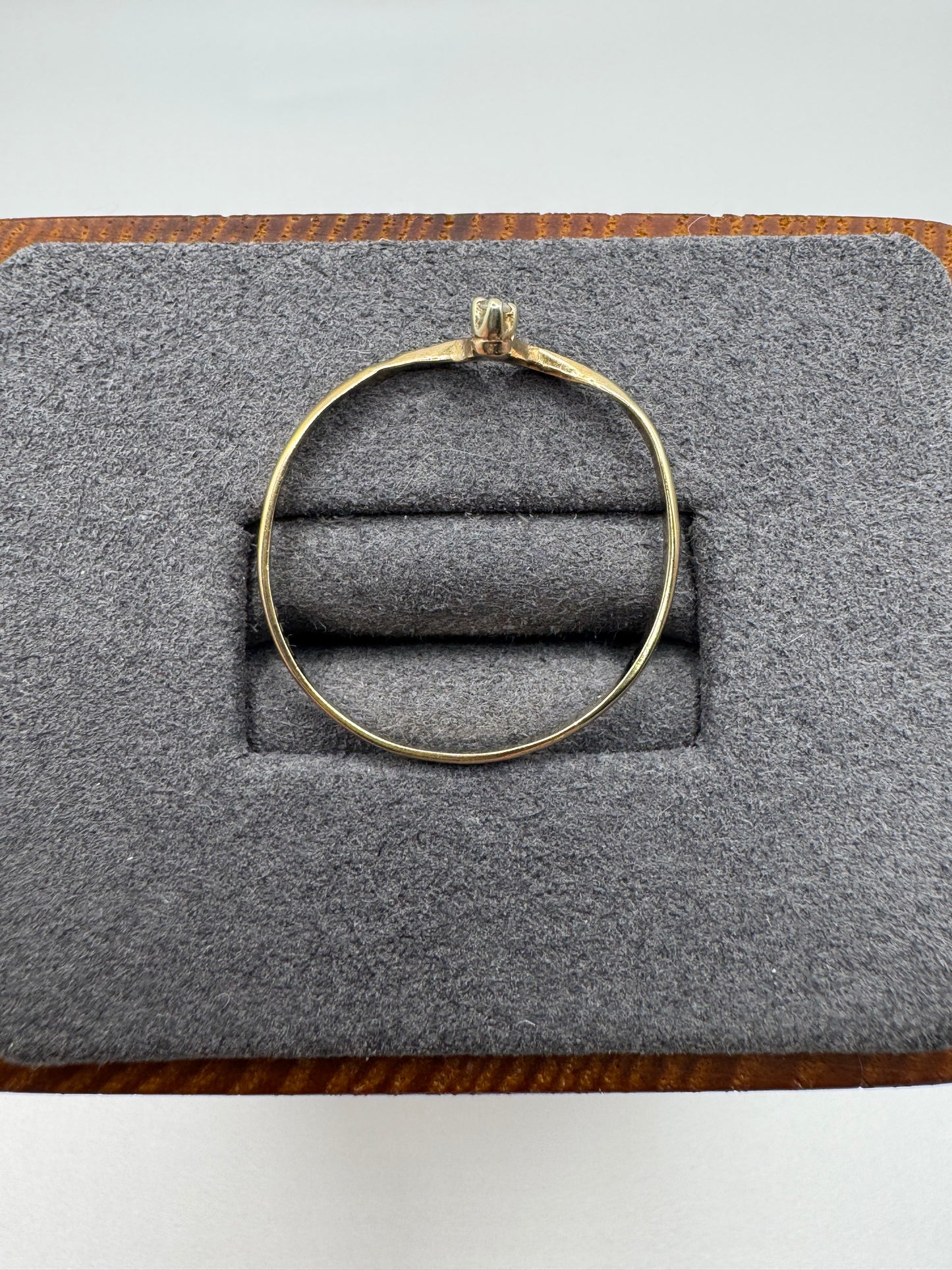 9ct gold diamond wishbone ring