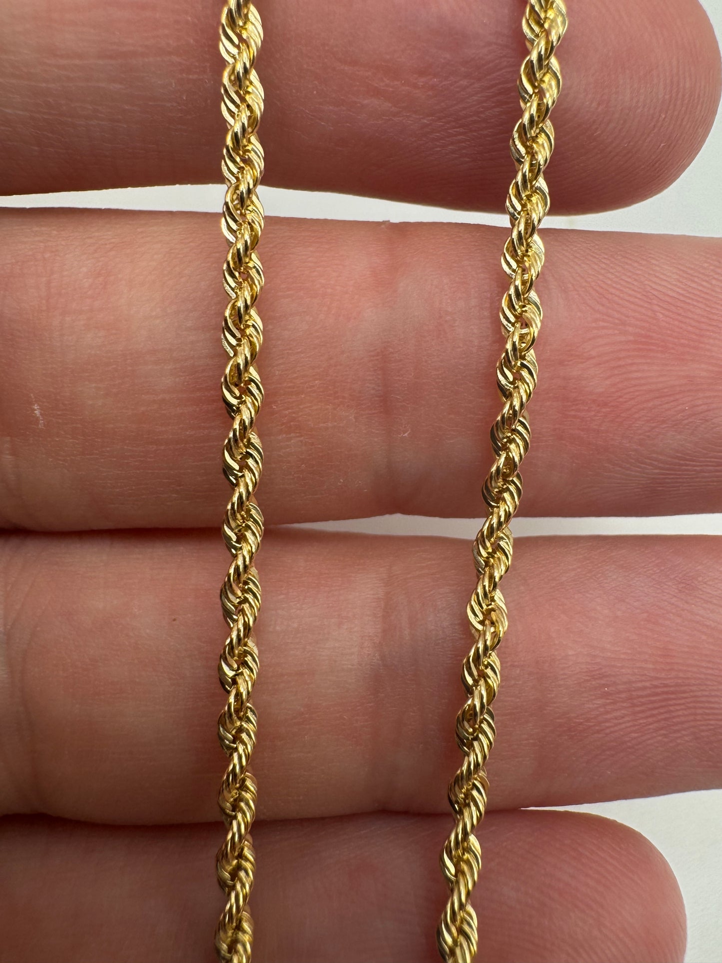 9ct gold rope chain 45