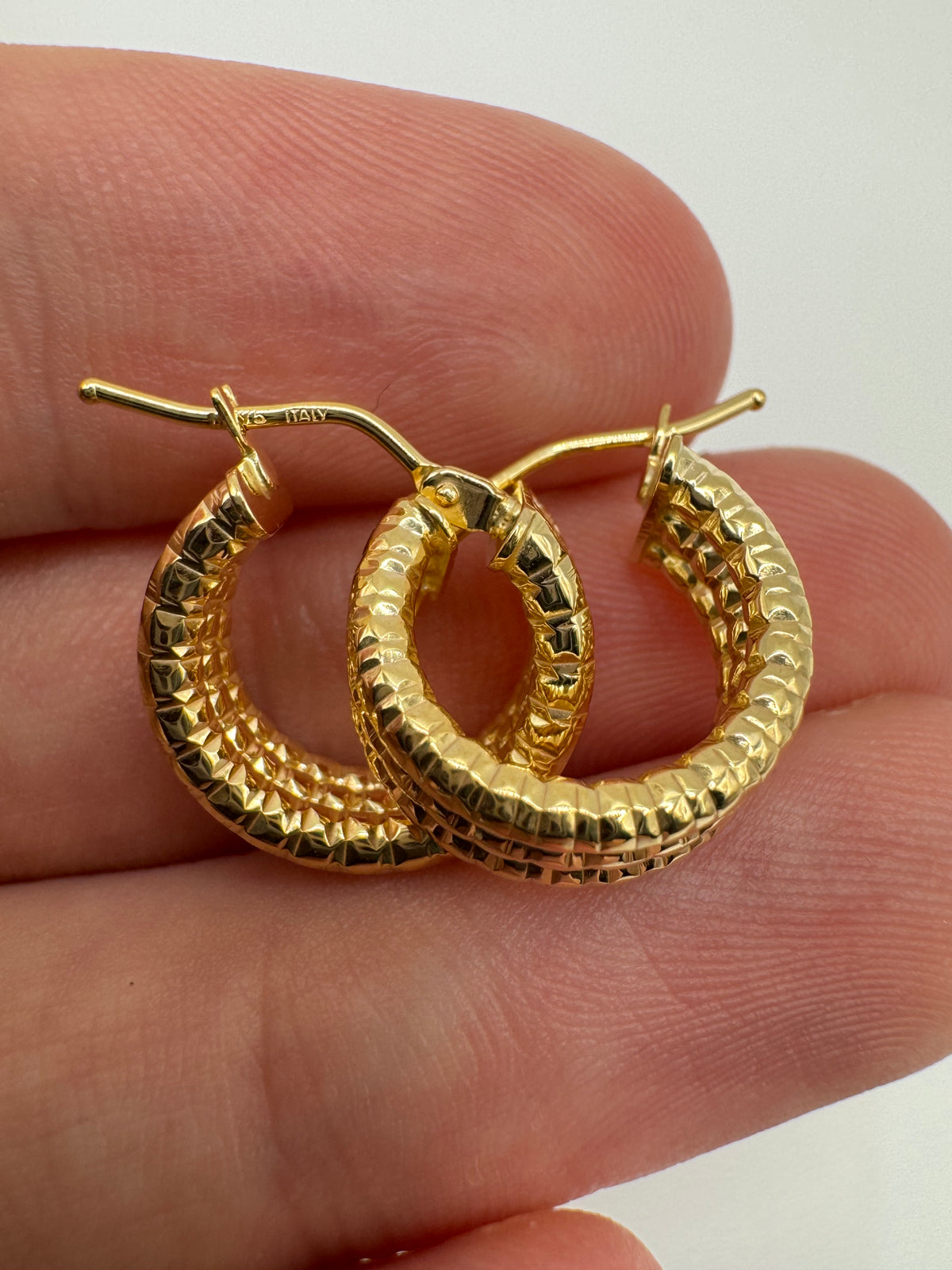9ct gold Creole earrings
