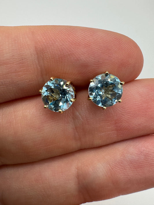 9ct gold topaz earrings