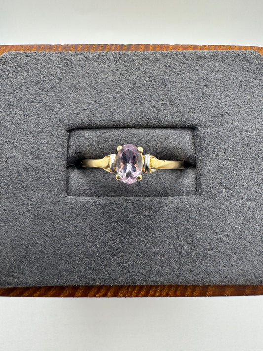 9ct gold amethyst ring