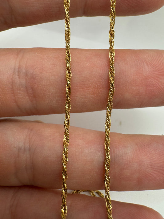 9ct gold chain 6 19”