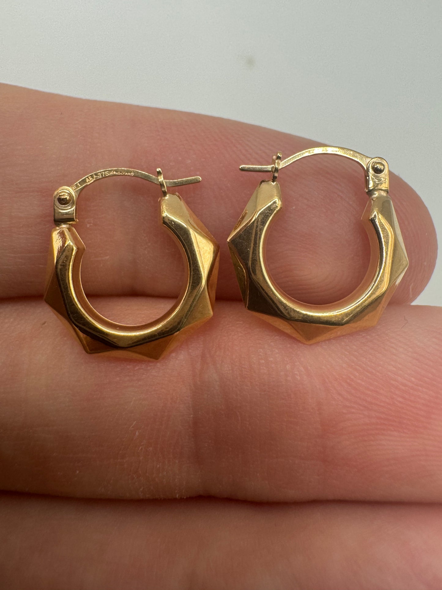 9ct gold creole earrings