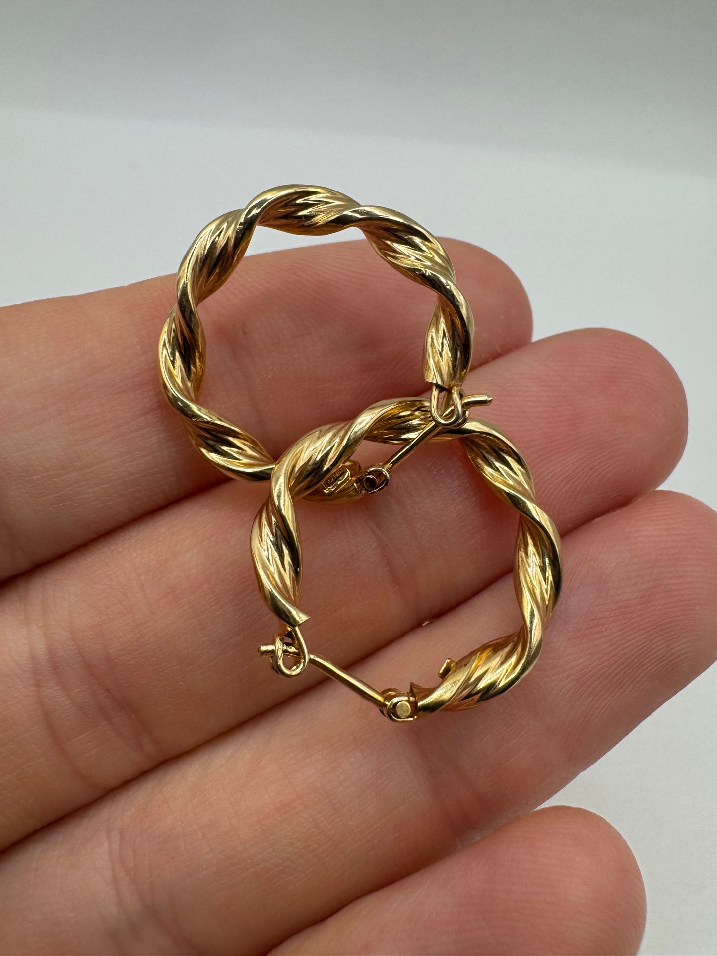 9ct gold creole earrings