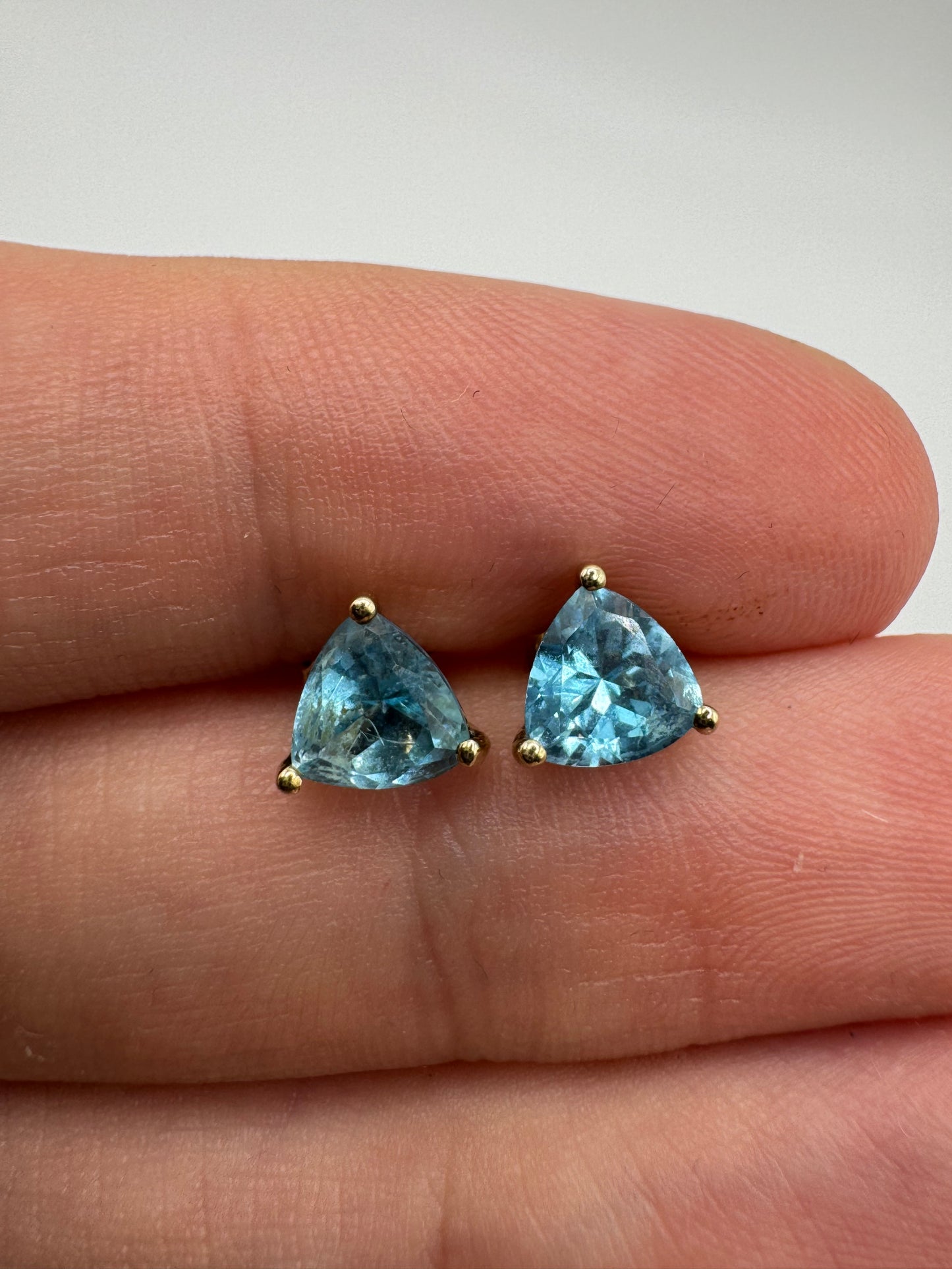 9ct gold topaz earrings