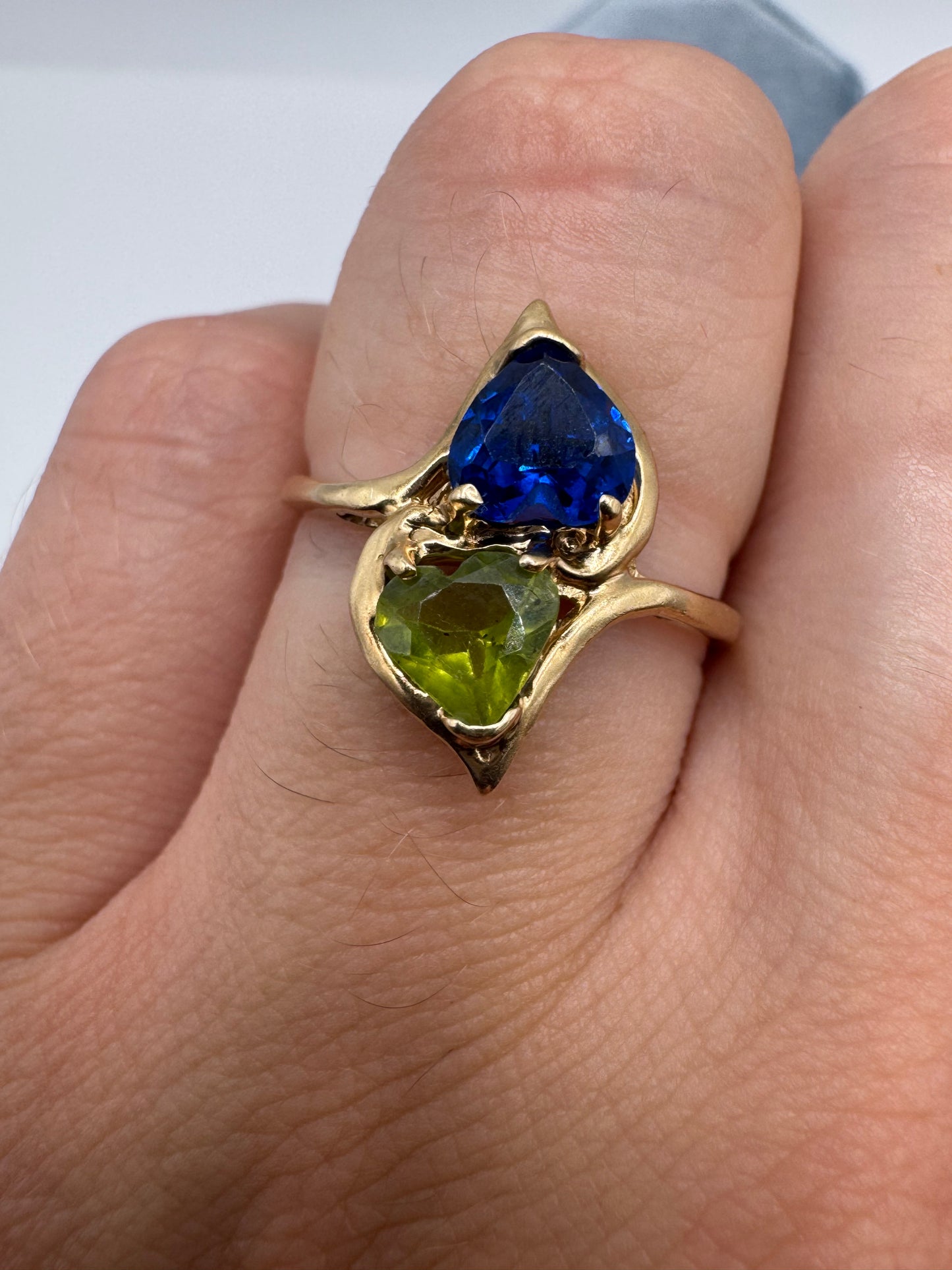 9ct gold multi-gem heart ring