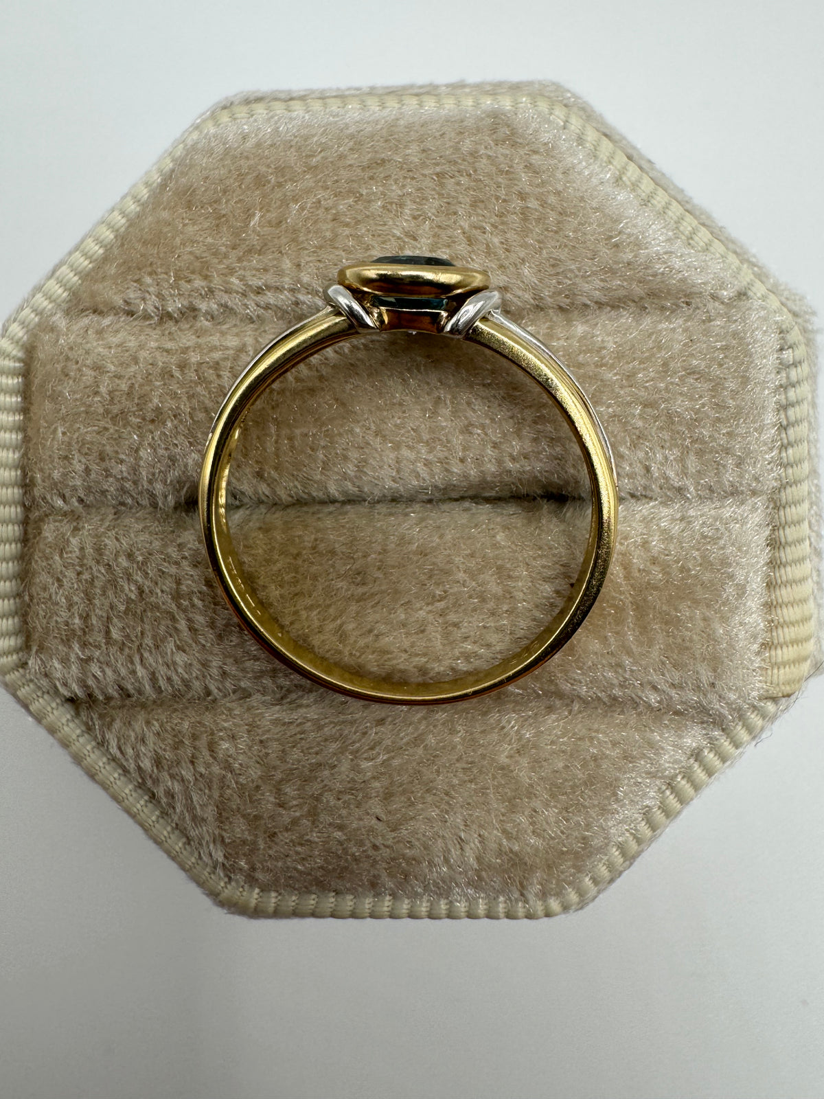9ct two-tone gold topaz ring