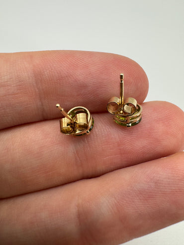 9ct gold peridot earrings