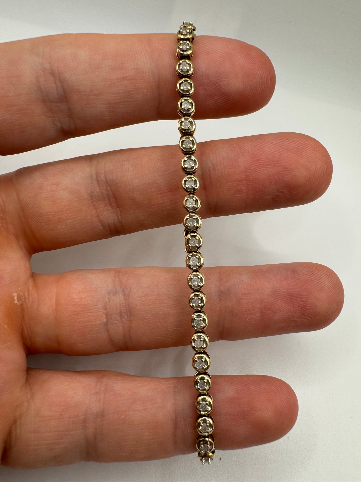 9ct gold diamond bracelet