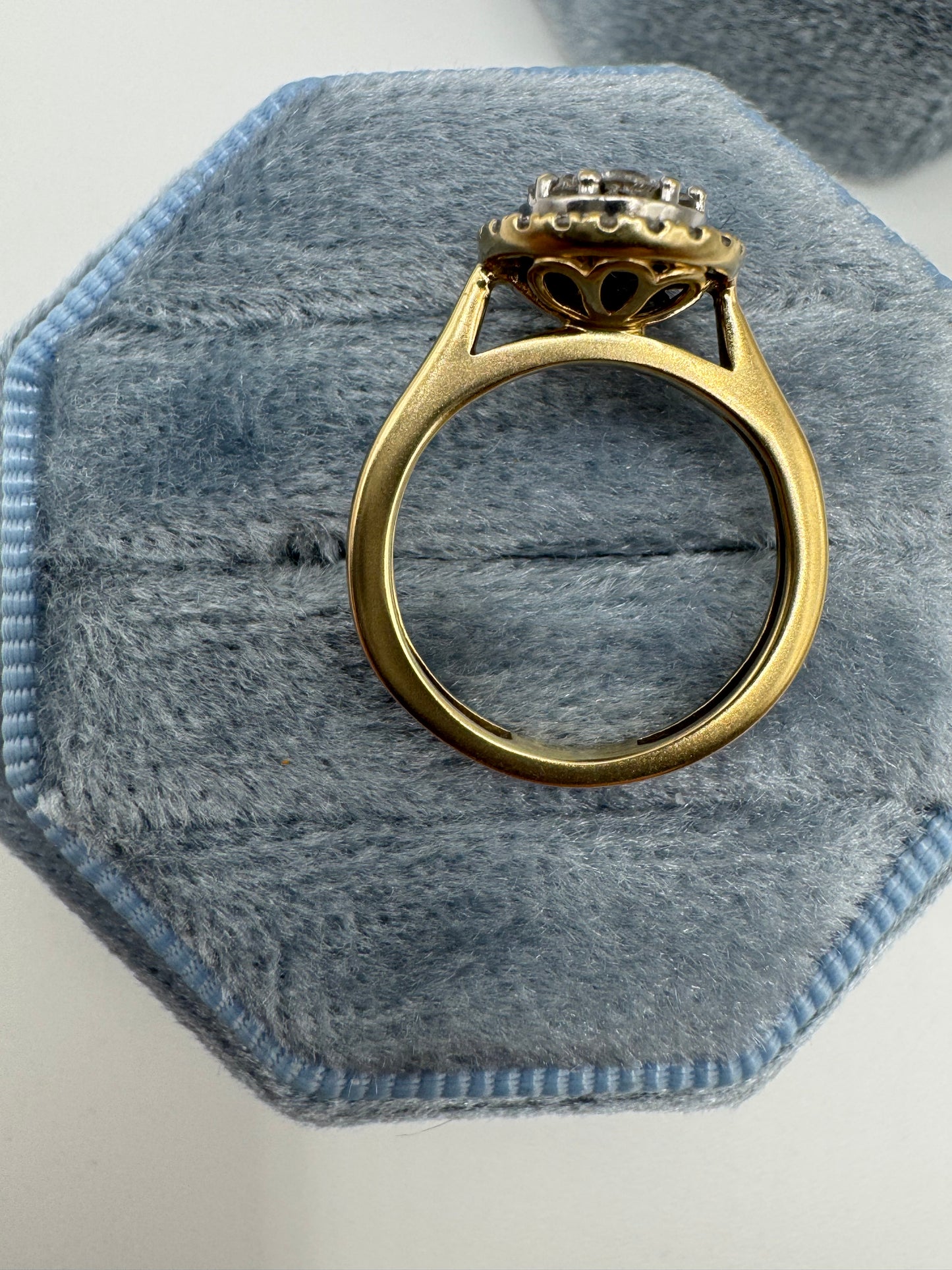 9ct gold 50 point diamond cluster ring