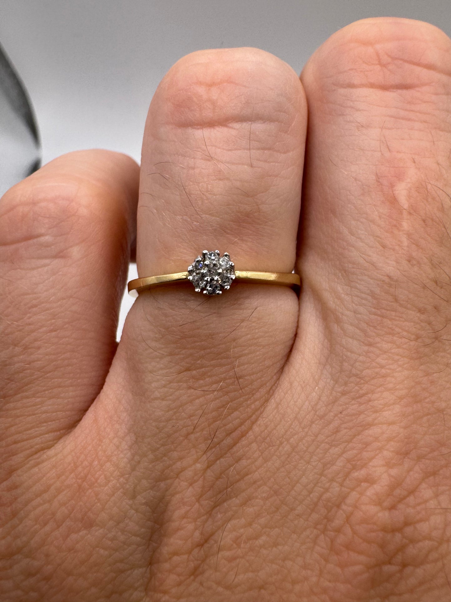 14ct gold diamond cluster ring