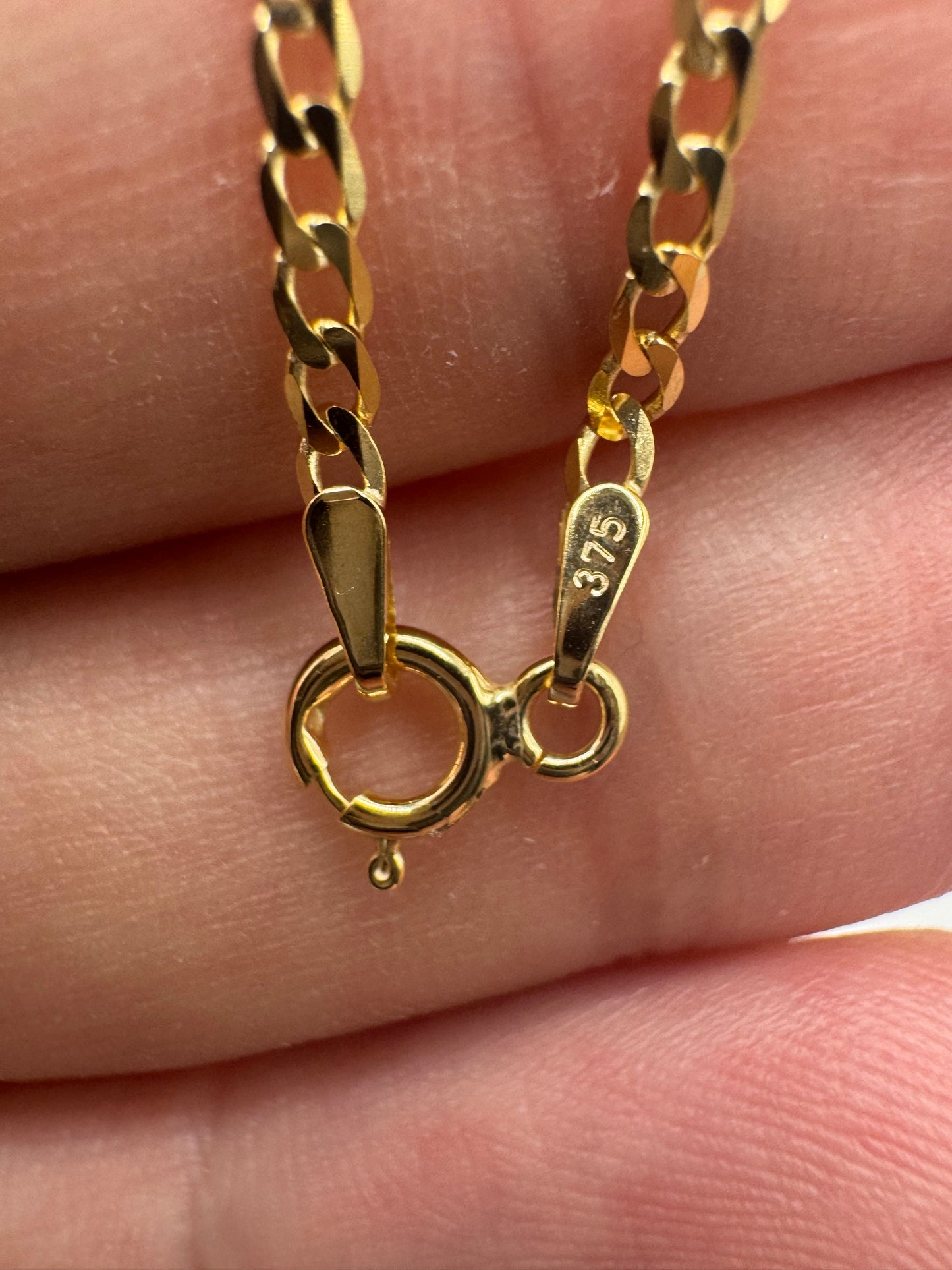 9ct gold curb chain 39